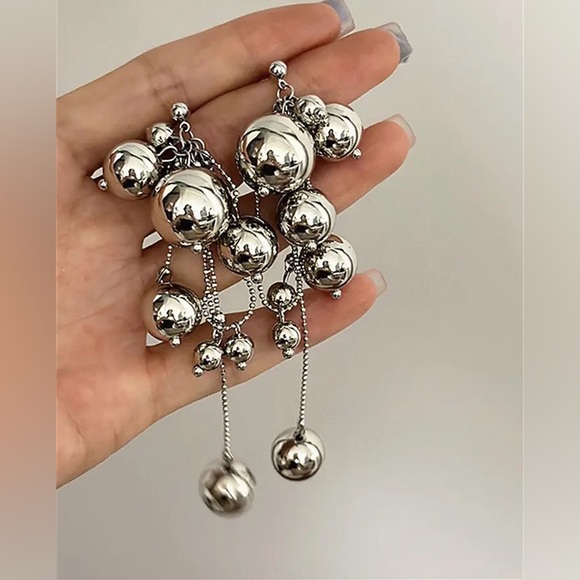 Zara Silver Ball Mercury Grapes Earrings How Edge NYC feels celebrating NY - Picture 12 of 15
